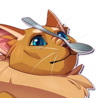 😐 gato, cuchara, divertido, animal, lindo, dibujo animado telegram sticker