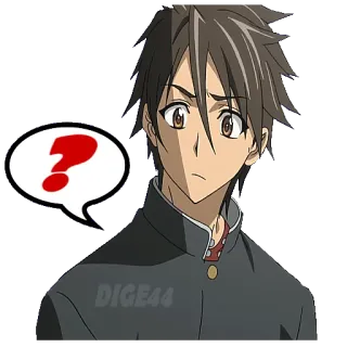 ❓ anime, question mark, boy, thinking telegram sticker
