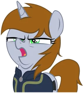 😤 Pônei, Desenho animado, Personagem, Animal, Fanart telegram sticker
