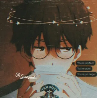 💈 You're perfect
You're pure
You're an angel anime, chłopak, Starbucks, kawa, anioł, czysty, idealny whatsapp sticker