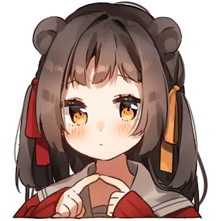 😔 アニメガール, 漫画, かわいい, ステッカー telegram sticker