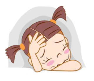😫 Dibujo animado, Anime, Chica, Triste, Frustrada, Estresada, Desesperación telegram sticker