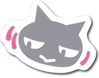 ☺️ kucing, binatang, stiker, abu-abu, kartun telegram sticker