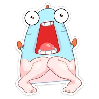 😱 สัตว์ประหลาด, การ์ตูน, ตลก, น่ารัก, สิ่งมีชีวิต, แปลก, สนุก telegram sticker