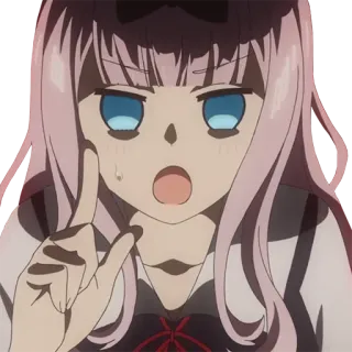 😠 Chika Fujiwara Kaguya-sama: Love Is War Anime, Chika, Fujiwara, Kaguya-sama, Love is War, scioccato, carino whatsapp sticker