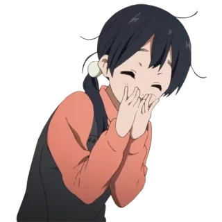 😂 anime, smiling, girl, cartoon, happy telegram sticker