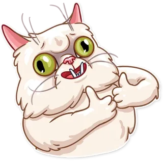 👍 gato, pulgar arriba, animal, lindo, emoji, pegatina telegram sticker