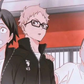 🍤 Tsukishima Kei Haikyuu!! Anime, Bola voli, Haikyuu!!, Tsukishima Kei, Karakter, Stiker, Manga telegram sticker