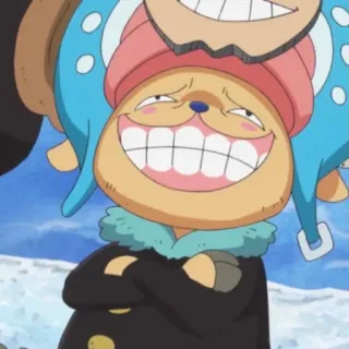 😈 Tony Tony Chopper One Piece Animé, Dessin animé, Sourire, Chopper, One Piece telegram sticker