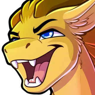 😤 naga, kartun, fantasi, reptil, hewan, makhluk telegram sticker