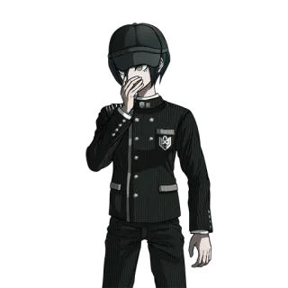 😶 Shuichi Saihara Danganronpa Аниме, Danganronpa, Шуичи Сайхара, Персонаж, Шляпа telegram sticker