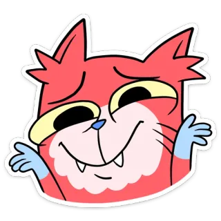 🤷‍♀️ кот, мультфильм, животное, смешной, милый, стикер telegram sticker