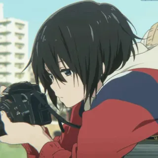 🥢 Anime, Kamera, Mädchen, Fotografie, Cartoon telegram sticker