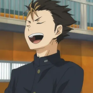 🏐 Nishinoya Yuu Haikyuu!! anime, haikyuu, nishinoya yuu, volleyball, character, sports, fanart telegram sticker