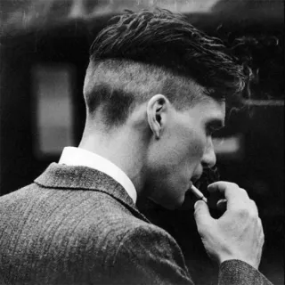 ▪️ homem, fumando, cigarro, estilo, corte de cabelo, retrato whatsapp sticker