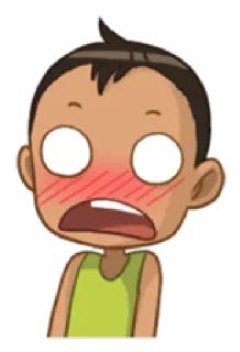 😳 Desenho animado, Corar, Chocado, Emoção, Surpreso telegram sticker