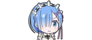 😕 Rem Anime, Niedlich, Chibi, Rem, Re:Zero telegram sticker