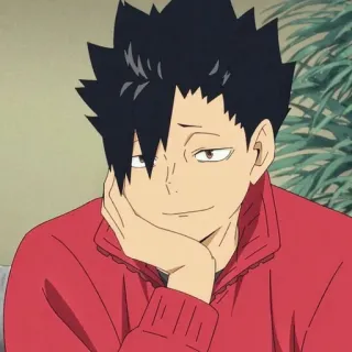 ☺️ Kuroo Tetsurou Haikyuu!! อนิเมะ, ไฮคิว, คุโรโอ เท็ตสึโร่, วอลเลย์บอล, ตัวละคร, มังงะ telegram sticker