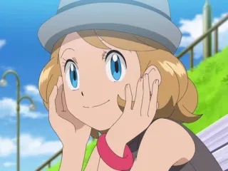 ❄️ Serena Pokémon Аниме, Покемон, Персонаж, Девушка, Серена, Улыбается whatsapp sticker