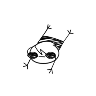 😑 человечек, каракули, рисунок, мультфильм, смешной, персонаж whatsapp sticker