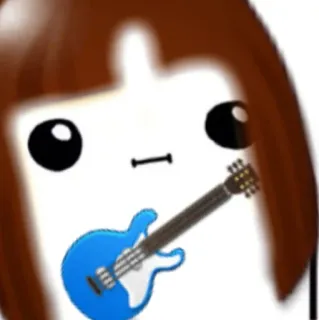 😐 мультфильм, гитара, музыка, эмодзи, рисунок whatsapp sticker