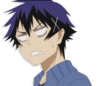 😠 Animé, Dessin animé, Personnage, Colère, Expression telegram sticker