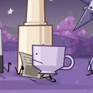 😐 cartoon, cup, object, night, reading telegram sticker