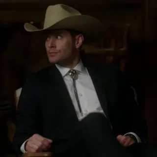 🌙 Dean Winchester Supernatural sobrenatural, dean winchester, vaquero, sombrero, western whatsapp sticker