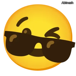 🕶️ 絵文字, スマイリー, かっこいい, サングラス, ウインク telegram sticker
