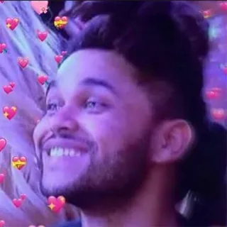 ☺ man, smiling, love, hearts, cute, happy, positive telegram sticker