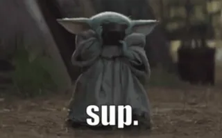 ☕️ Baby Yoda sup. Малыш Йода, Грогу, sup, Звездные войны, Мандалорец telegram sticker