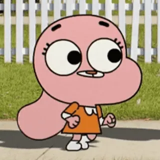 🙃 Anais Watterson The Amazing World of Gumball desenho animado, animação, rosa, personagem, Anais, Gumball telegram sticker