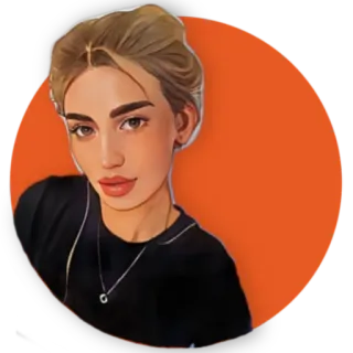 🙋‍♀️ портрет, женщина, иллюстрация, цифровое искусство, аватар telegram sticker