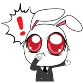 Koneko and Bunny Eye Red telegram stickers