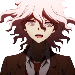 😜 Nagito Komaeda Danganronpa anime, danganronpa, nagito komaeda, spiral eyes, character, videogame, manga telegram sticker
