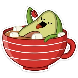Праздничный Авокадик @TgSticker telegram stickers
