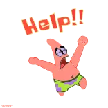 😩 Patrick Star SpongeBob SquarePants Help!! 뚱이, 스폰지밥, 만화, 도움, 괴로워함, 웃긴 telegram sticker