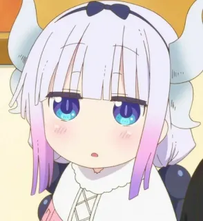 🍡 Kanna Kamui Miss Kobayashi's Dragon Maid Anime, Kawaii, Kanna, Dragon, Maid, Mignon, Chibi telegram sticker