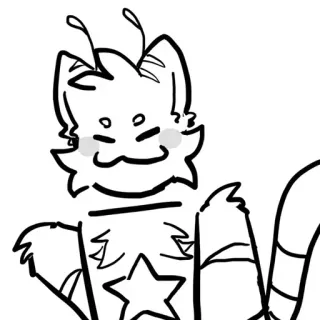 ❇️ kot, kreskówka, zwierzę, słodki, naklejka, postać telegram sticker