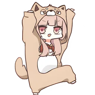 💃 Anime, Manga, Chibi, Słodkie, Pies, Kreskówka, Kawaii telegram sticker