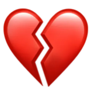 💔 gebrochenes Herz, Herzschmerz, traurig, emotional, Liebe, verletzt, rotes Herz whatsapp sticker