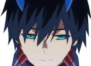 🙂 Hiro Darling in the Franxx Anime, Desenho animado, Retrato, Ilustração telegram sticker
