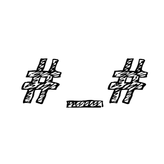 😃 FUCK Hash, Putain, Gros mot, Offensant, Hashtag telegram sticker