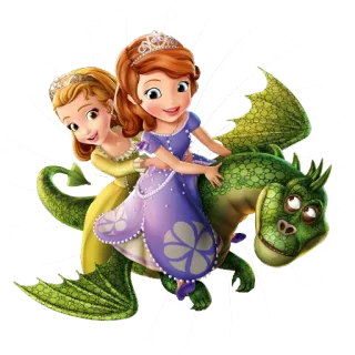 🐲 Sofia the First princesse, dragon, dessin animé, fantaisie, amitié, Sofia la Première telegram sticker