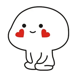 😍 可爱, 爱心, 简单, 卡通, 人物 telegram sticker