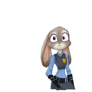 😳 Judy Hopps Zootopia rabbit, police, zootopia, cartoon, officer telegram sticker