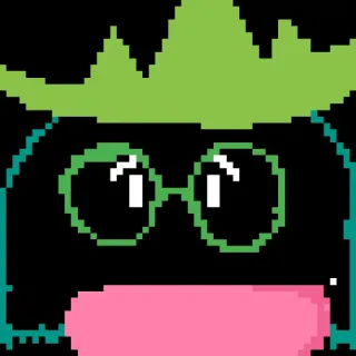 😟 Ralsei Deltarune videojuego, pixel art, lindo, cabra, deltarune telegram sticker