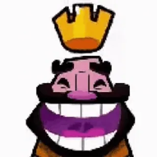 😂 Clash Royale clash royale, king, laughing, crown, video game telegram sticker