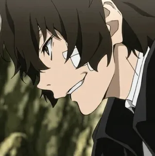 🖤 Osamu Dazai Bungou Stray Dogs anime, character, BSD, Osamu Dazai, bungou stray dogs telegram sticker