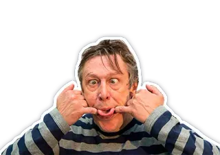 😛 wajah, ekspresi, konyol, bodoh, orang, pria whatsapp sticker